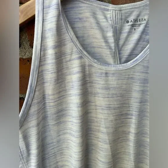 Athleta Lavender Heather Essence Tie Back Tank - Picture 3 of 5